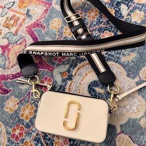 Marc Jacobs Cream and Black Snapshot Bag